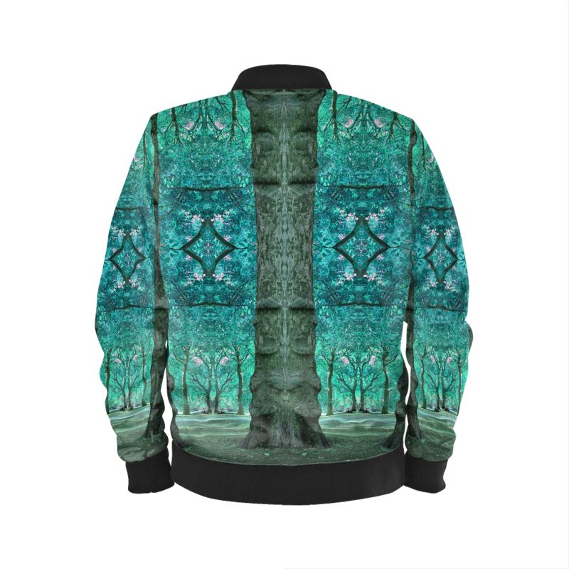 Bomber di design Aqua Blue Turquoise Tree Architecture