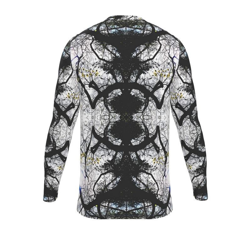 Tree Eye Monochrome Bold Graphic Long Sleeve T Shirt Mens Unisex