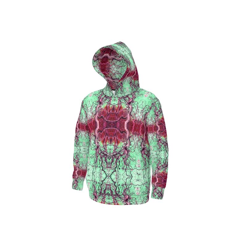 Green and magenta curly hazel designer hoodie