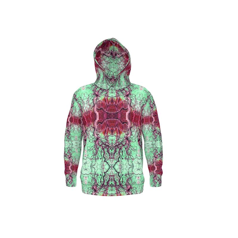 Green and magenta curly hazel designer hoodie