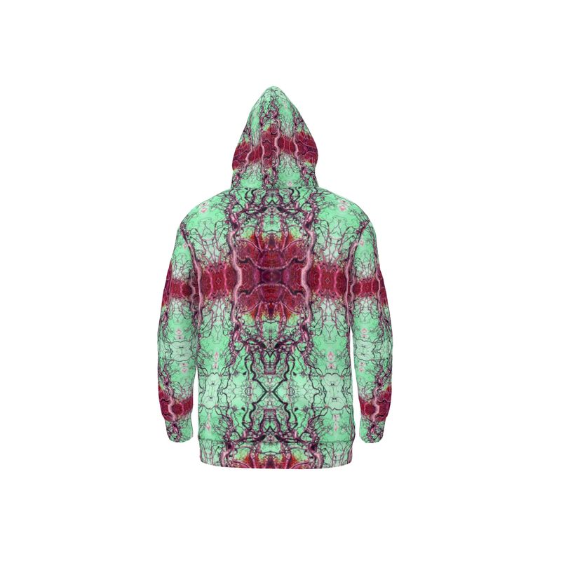 Green and magenta curly hazel designer hoodie