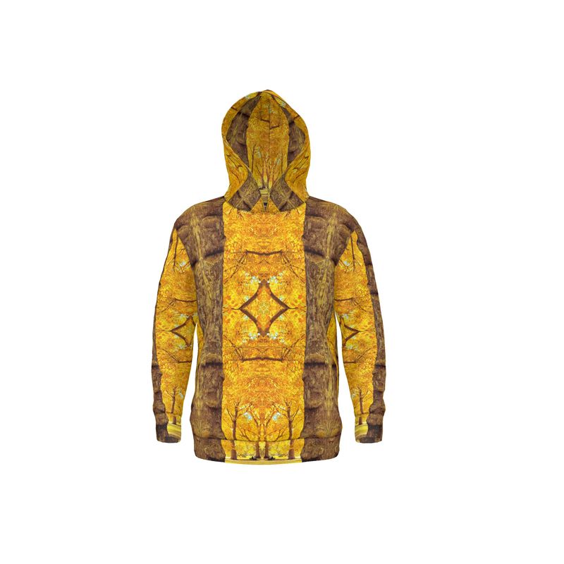 Felpa con cappuccio unisex firmata Golden Yellow Tree Architecture 