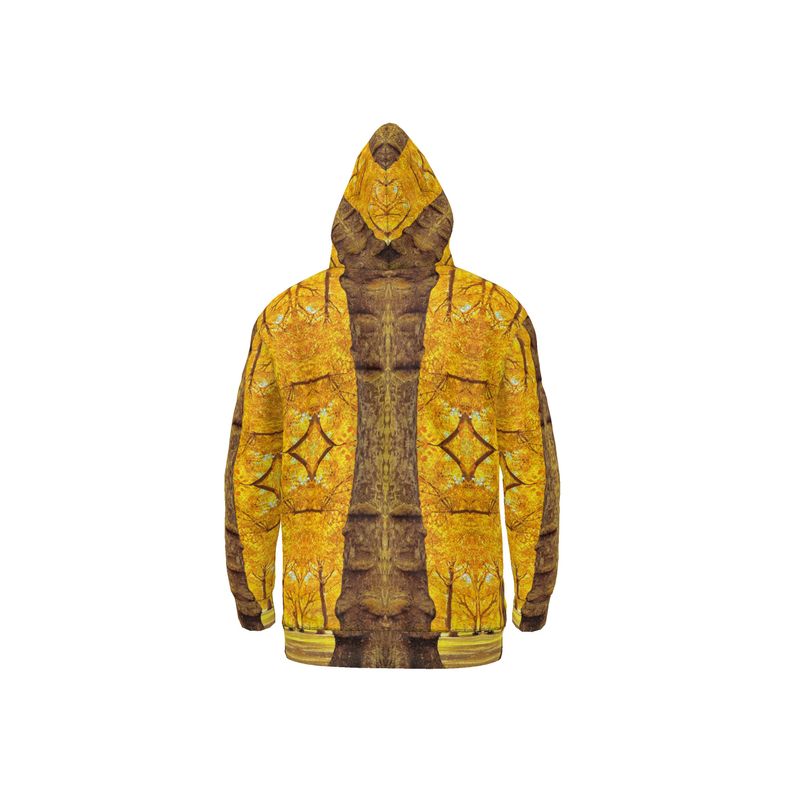 Felpa con cappuccio unisex firmata Golden Yellow Tree Architecture 