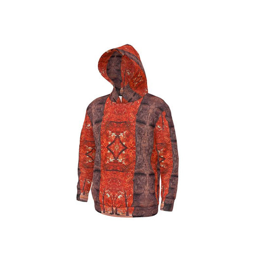 Felpa con cappuccio sostenibile grafica audace unisex di design Red Tree Architecture 
